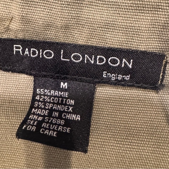 Radio London Women’s Army Green Jacket Zip Up & Button Size Medium - Picture 5 of 15
